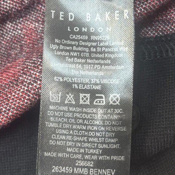 Ted Baker Knit Pullover 6 Tartan Plaid Polo Rugby Elbow Patch Collared Jumper - Picture 12 of 12